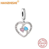 925 Silver Family Love Beads Charms Fit Bracelet Necklace