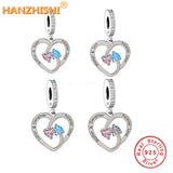 925 Silver Family Love Beads Charms Fit Bracelet Necklace