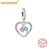 925 Silver Family Love Beads Charms Fit Bracelet Necklace