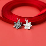 925 Silver Buddha Mantras Petals Charms Vintage Buddhism Prayer
