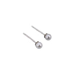 925 Silver Pearl Stud Earrings Women Party Jewelry