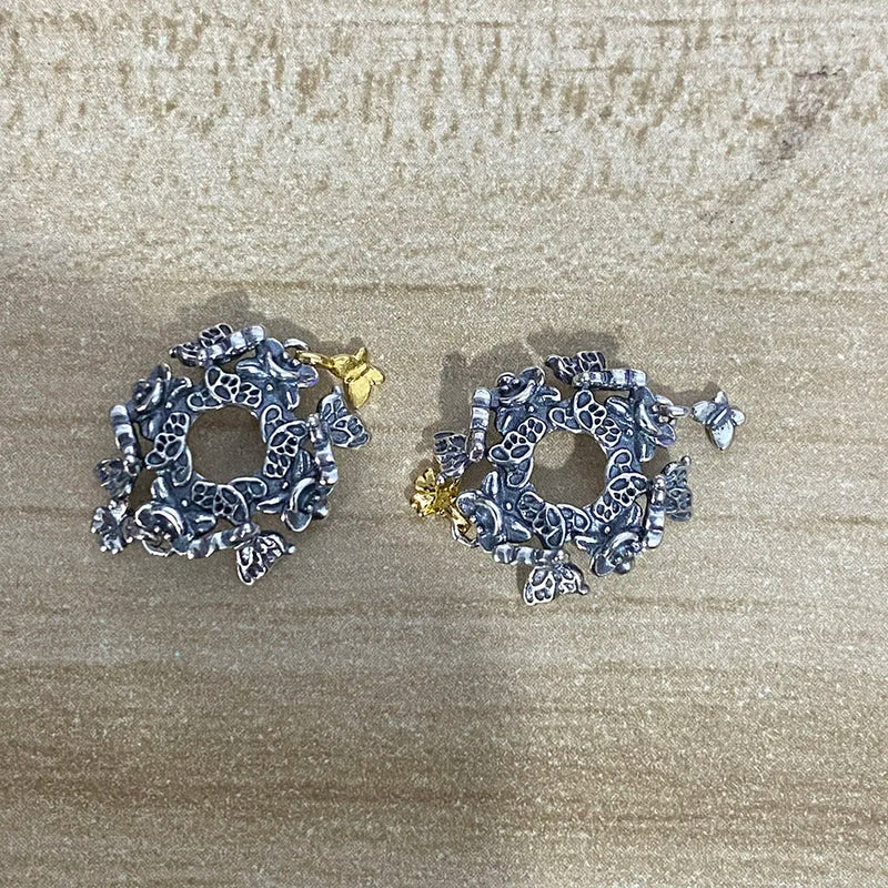 925 Silver Butterfly Clover Charm Bead for Bracelets