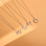 925 Sterling Silver Butterfly Zircon Pendant Necklace Pearls Wedding Gift