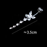 925 Silver Butterfly Navel Ring with Zircon Dangle