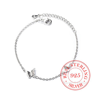 925 Silver Butterfly Charm Bracelet Women's Jewelry Gift