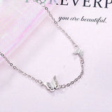925 Silver Butterfly Charm Bracelet Women's Jewelry Gift