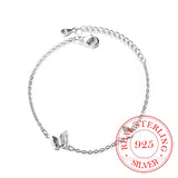 925 Silver Butterfly Charm Bracelet Women's Jewelry Gift