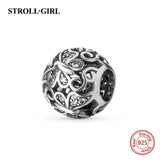 925 Silver Butterfly Charms Zircon Beads for Bracelet