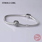 925 Silver Butterfly Charms Zircon Beads for Bracelet