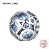 925 Silver Butterfly Charms Zircon Beads for Bracelet