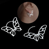 925 Silver Butterfly Hoop Stud Earrings for Women Girl