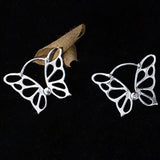925 Silver Butterfly Hoop Stud Earrings for Women Girl