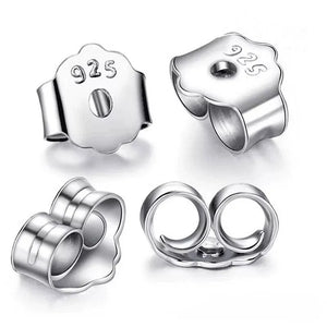 925 Silver Butterfly Earring Back Plug Base Ear Studs Back Metal Earring Stopper