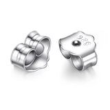 925 Silver Butterfly Earring Back Plug Base Ear Studs Back Metal Earring Stopper