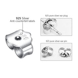 925 Silver Butterfly Earring Back Plug Base Ear Studs Back Metal Earring Stopper