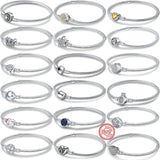 925 Silver Butterfly Flower Tree Clasp Chain Bracelet