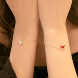 925 Silver Butterfly Bracelet Wedding Party Jewelry Gift