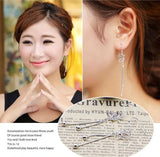 925 Silver Butterfly Tassel Drop Earrings Women Boucle d'oreille oorbellen