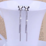 925 Silver Butterfly Tassel Earrings Gift S-E67