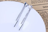 925 Silver Butterfly Tassel Earrings Gift S-E67