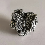 925 Silver Butterfly Heart Charm for European Bracelet