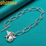 925 Silver Butterfly Pendant Bracelet for Women