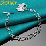 925 Silver Butterfly Pendant Bracelet for Women