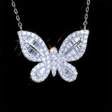 925 Sterling Silver Butterfly Pendent Necklace for Women