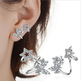 925 Silver Butterfly Star Cz Stud Earring For Women Gift S-e331