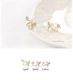 925 Silver Butterfly Stud Earrings Casual Style Girl Earings