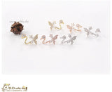 925 Silver Butterfly Stud Earrings Casual Style Girl Earings