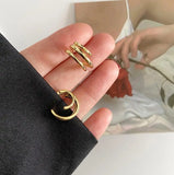 925 Silver C Hoop Earrings French Style Wedding Party Jewelry
