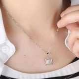 925 Silver CZ Mount Pendant Pearl Crown Cage Setting Pave Locket Dangle Charm