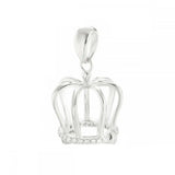 925 Silver CZ Mount Pendant Pearl Crown Cage Setting Pave Locket Dangle Charm