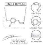 925-Silver Caffeine Molecule Dopamine Necklace
