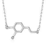 925-Silver Caffeine Molecule Dopamine Necklace