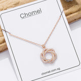 925 Silver Camellia Necklace Pendant For Women