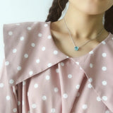 925 Silver Candy Style Pendants Red Green Yellow Crystal Necklaces For Women