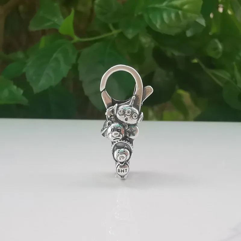 925 Silver Cartoon Camera Charm Bead for Bracelets