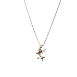 925 Sterling Silver Cartoon Elk Pendant Necklace For Women