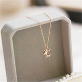 925 Sterling Silver Cartoon Elk Pendant Necklace For Women