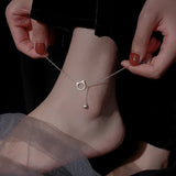 925 Sterling Silver Cat Anklet Sweet Temperament All-matching Foot Chain