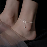 925 Sterling Silver Cat Anklet Sweet Temperament All-matching Foot Chain
