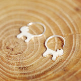 925 Sterling Silver Cat Clip on Earrings Ear Cuff For Women Girl Lady