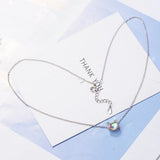 925 Silver Cat Crystal Necklace Women Jewelry