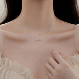 925 Silver Cat Fish Necklace for Women Clavicle Chain Wedding Jewelry
