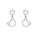 925 Sterling Silver Cat Paw Earrings For Women Sweet Girl Fine Jewelry