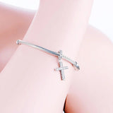 925 Silver Catholic Rosary Cross Faith Bead Pan Charm Bracelet Necklace