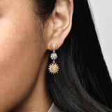 925 Silver Sun Moon Ring Set Earrings Gift