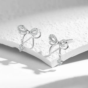 Sterling Silver Bowknot Charm Bracelet Set